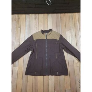 Stormy Kromer Mercantile Jacket Coat‎ Women XL USA Made Padded Brown Beige Tan